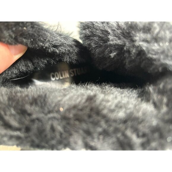 Colin Stuart For Victoria's Secret  Booties High Heels Suede Fur Buckle Size 9 B - Picture 12 of 13